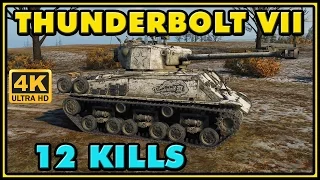 World of Tanks | M4A3E8 Thunderbolt VII - 12 Kills - 3,8K Damage - 1 VS 4 Gameplay