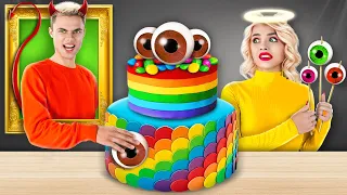 Mukbang Giant Jelly Eyeballs   Chocolate VS Jelly Food Challenge! Eating Only Sweets by RATATA BOOM