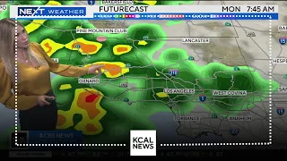 Hourly look at when rain is expected in SoCal