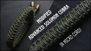 HOW TO MAKE MODIFIED ADVANCED SOLOMON COBRA PARACORD BRACELET, EASY PARACORD TUTORIAL, DIY.