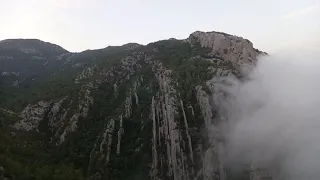 Descent by funicular from Tahtali mountain(2365m)Turkey|Спуск на фуникулере с горы Тахталы|4x speed