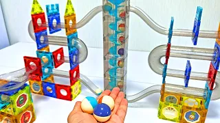 Marble Run ASMR☆Colorful Magnet x Automatic Elevator Infinite Loop Course