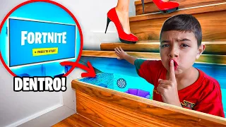 CONSTRUÍ UMA SALA SECRETA GAMER PRO MEU IRMÃOZINHO