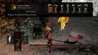 Killing Gywn, Lord of Cinder in 7-ish hits (Solaire got some hits in too)