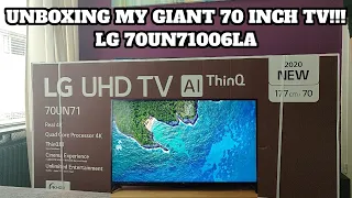 UNBOXING MY NEW 70 INCH LG 4K TV LG 70UN71006LA