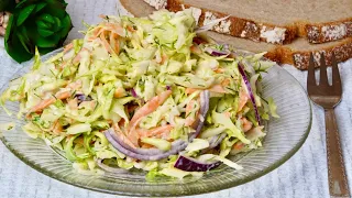 ОБАЛДЕННЫЙ салат из капусты! Все дело в заправке! Салат из капусты и простых продуктов!