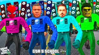 FRANKLIN STOLEN 4 ELEMENTAL BLUE TITAN TV MAN POWERS TO JOIN TITAN SPEAKERMAN SCHOOL IN GTA 5 !