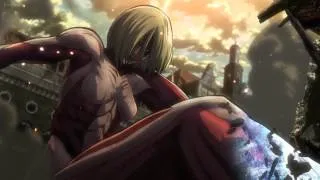 Attack on Titan Episode 25 Eren vs Female Titan [Shingeki no Kyojin] HD