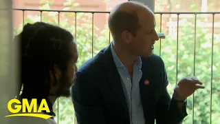 Prince William attends opening of charity's new housing development l GMA