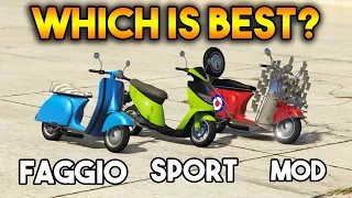 GTA 5 ONLINE : FAGGIO VS FAGGIO MOD VS FAGGIO SPORT (WHICH IS BEST FAGGIO ? )