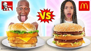 McDONALDS VS KFC REAL FOOD CHALLENGE!!