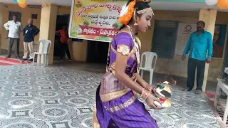 Bharathavedamuga dance performance in zphs vaddeswaram anniversary