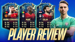 BRUNO 93 - MANE' 96 - SALAH 97 TOTS PREMIER LEAGUE! || FIFA 22 PLAYER REVIEWS