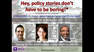 Hey, policy stories don’t have to be boring!* | Kavli Conversation - Mar 4 2021