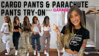 CARGO PANTS AND PARACHUTE PANTS TRY-ON HAUL ft. Garage Clothing #cargopants #parachutepants #garage