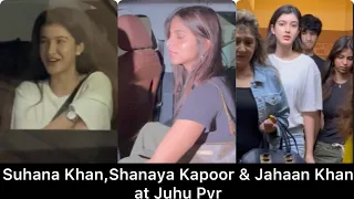 SRK Daughter Suhana Khan with Shanaya Kapoor & Jahaan Khan Spotted at Airport
