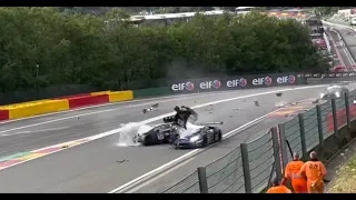 Slow Motion - Horrible Crash Accident 24 Hours Spa 2021 at Raidillon