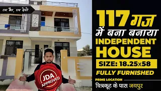 117 gaj 18.25 by 58 JDA Approved Individual House in jaipur with interior design and fully furnished