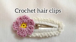 Quick and easy crochet hair clips