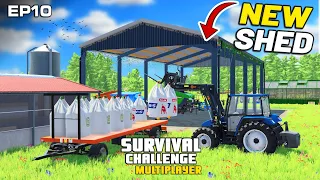 THE YARD IS STARTING TO TAKE SHAPE Survival Challenge Multiplayer FS22 Ep 10