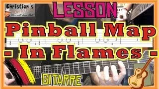 How to Play In Flames PINBALL MAP Tabs Akkorde Intro bis Chorus Tutorial E Gitarre [HD] Deutsch