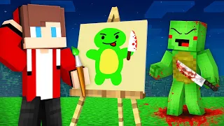 JJ Use DRAWING MOD for Evil Mikey in Minecraft - Maizen