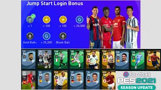 OPENING PACK NEW ACCOUNT DAY 1 LOGIN GOT 13 BLACK BALL 😱 PES2021 MOBILE