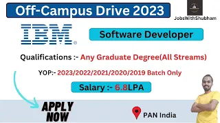 IBM is Hiring Latest software job | Software Engineer | PAN India | 5LPA😍✔️ @JobsWithShubham #ibm