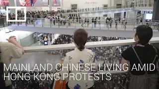 How do mainland Chinese citizens living in Hong Kong feel about the protests?