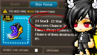 Spending 70b STARFORCING 22 ARCANES in Maplestory Reboot - Night Lord Progression Ep 8