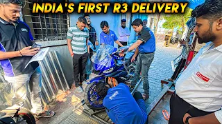 UNBOXING & TAKING DELIVERY OF INDIA'S FIRST 2024 YAMAHA R3 🔥