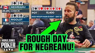 Rough Start for Daniel Negreanu at 2023 World Series of Poker Main Event