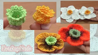 How to Crochet Belflower  Урок 68 часть 1 из 3 Цветы вязаные крючком