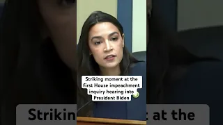 Rep. AOC asks GOP's witnesses if they have "firsthand witness account" of a Joe Biden crime #shorts