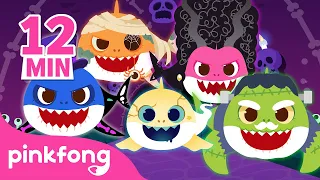 Spooky Baby Shark Family 👻 | Go Away, Monster! and more | Halloween Songs | Pinkfong Songs for Kids