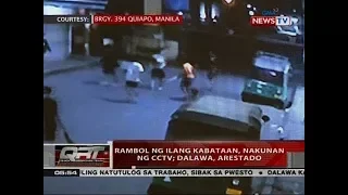 QRT: Rambol ng ilang kabataan, nakunan ng CCTV; dalawa, arestado