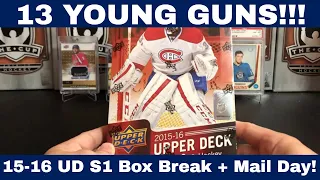 Lots of Young Guns! 2015-16 Upper Deck Series One Hobby Box Break + Mail Day!