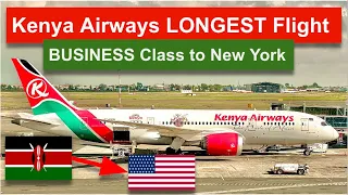 Kenya Airways BUSINESS Class to NEW YORK on the 787!