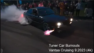 Tuner Car Burnouts - Vantaa Cruising 9.2023 (4k)