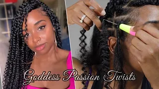 DIY Goddess Passion Twist using Water Wave Hair | No Rubber band Method | Jas McQueen