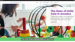 An overview of StateofChildCare.org.