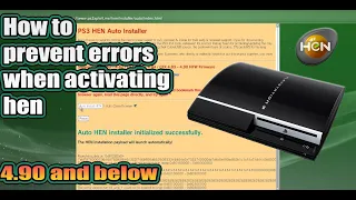 PS3 Jailbreak Fix | How to prevent errors when installing Hen 4.90 and below