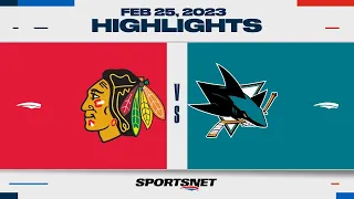 NHL Highlights | Blackhawks vs. Sharks - February 25, 2023