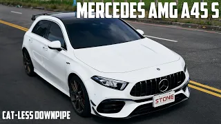 Mercedes AMG W177 M139 A45s (GPF) / Stone Cat-less Downpipe Sound