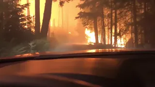 Hikers Attempt to Escape Glacier National Park Wildfire by Driving Through It