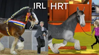 IRL vs HRT shire || Horse riding tales (art)