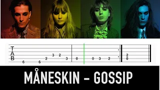 Måneskin - Gossip / Easy Guitar Tutorial (RIFF)