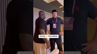 TWO LEGENDS. Shaq and Yao. 🔥 (via SHAQ/X) #shorts