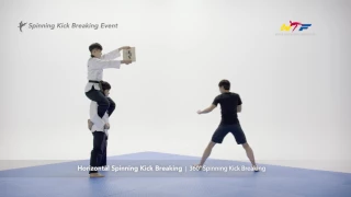 Horizontal Spinning Kick Breaking - 360° Spinning Kick Breaking