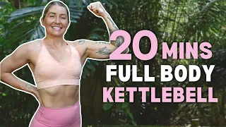 20 MIN FULL BODY STRENGTH // NO REPEAT Kettlebell or Dumbbells | No Jumping | Intermediate COMBOS!